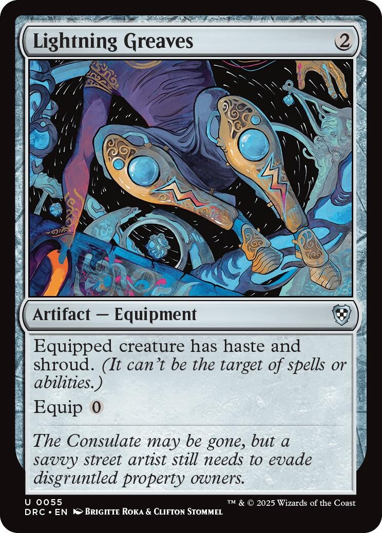 Image for Lightning Greaves (55) [Aetherdrift] - Magic: The Gathering
