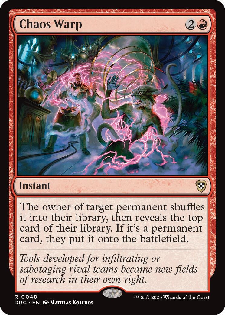 Image for Chaos Warp (48) [Aetherdrift] - Magic: The Gathering