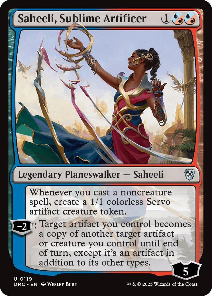 Image for Saheeli, Sublime Artificer (119) [Aetherdrift] - Magic: The Gathering
