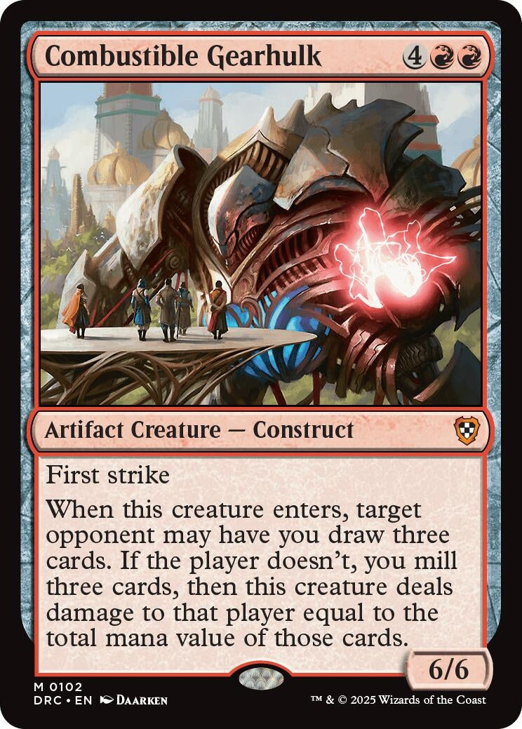 Image for Combustible Gearhulk (102) [Aetherdrift] - Magic: The Gathering