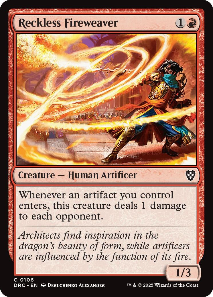 Image for Reckless Fireweaver (106) [Aetherdrift] - Magic: The Gathering