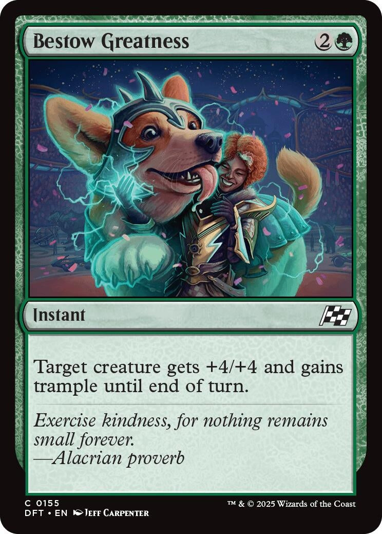 Image for Bestow Greatness (155) [Aetherdrift] - Magic: The Gathering