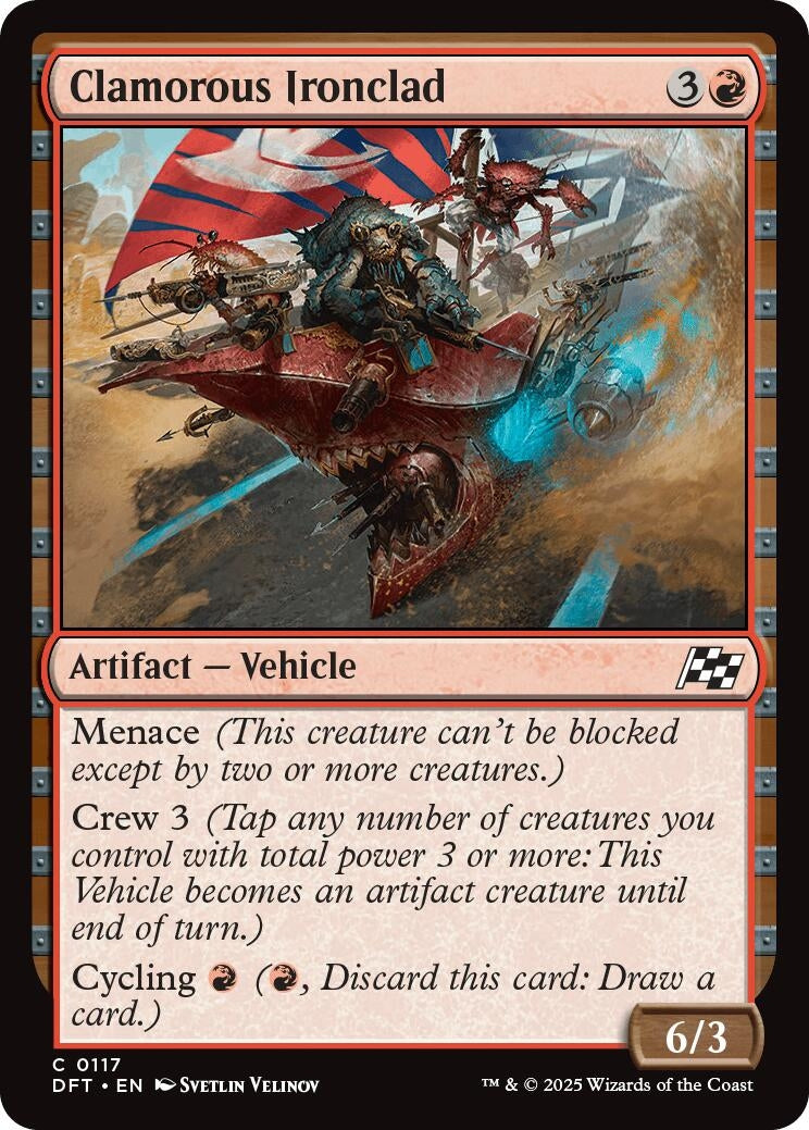Image for Clamorous Ironclad (117) [Aetherdrift] - Magic: The Gathering