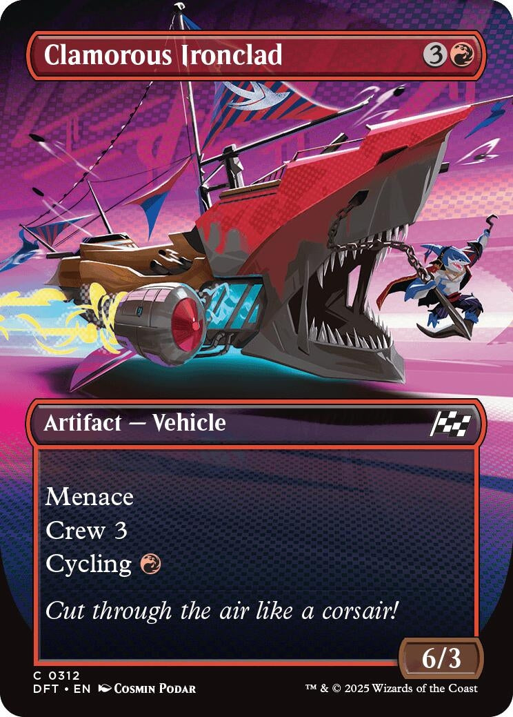Image for Clamorous Ironclad (Borderless) (312) [Aetherdrift] - Magic: The Gathering