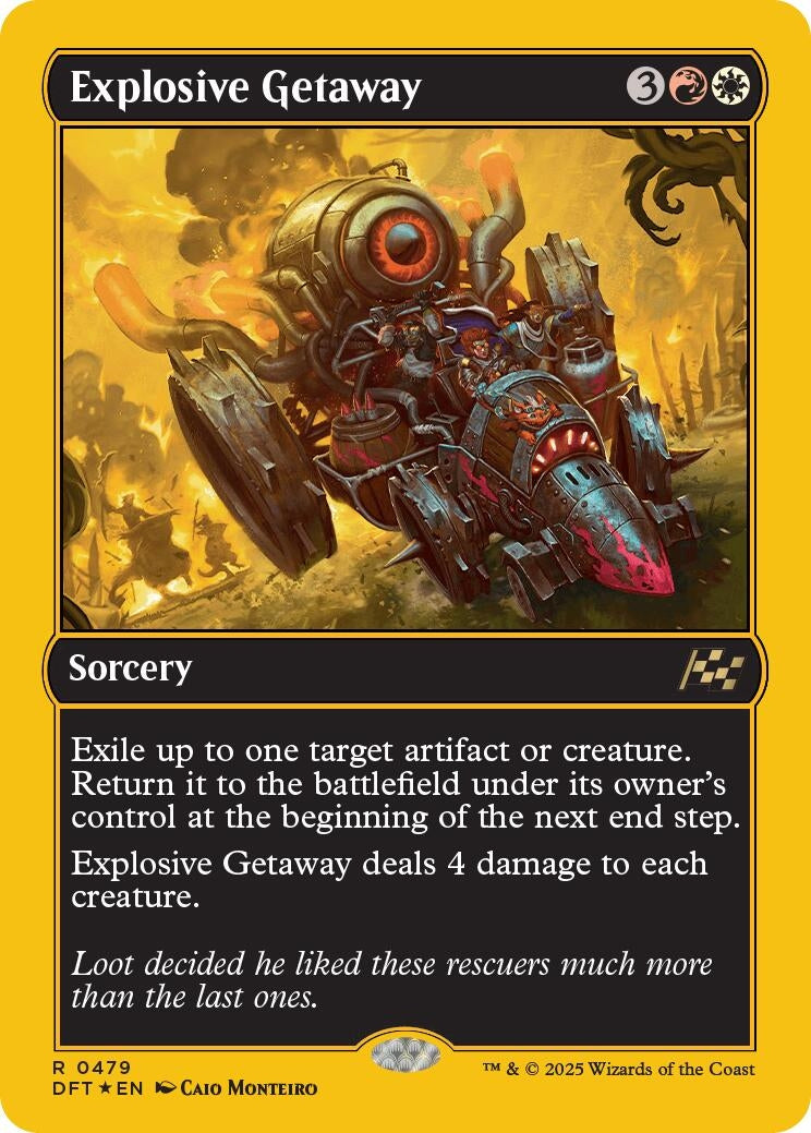 Image for Explosive Getaway (First-Place Foil) (479) [Aetherdrift] - Magic: The Gathering