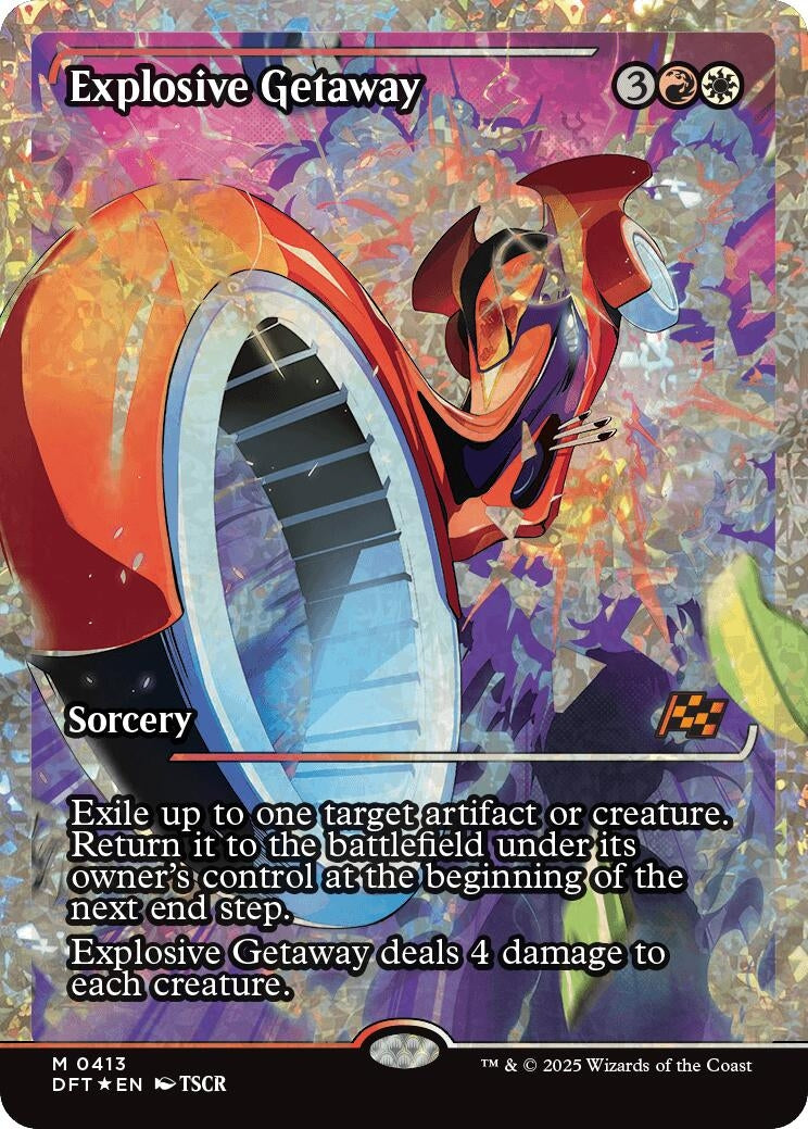 Image for Explosive Getaway (Showcase) (Fracture Foil) (413) [Aetherdrift] - Magic: The Gathering