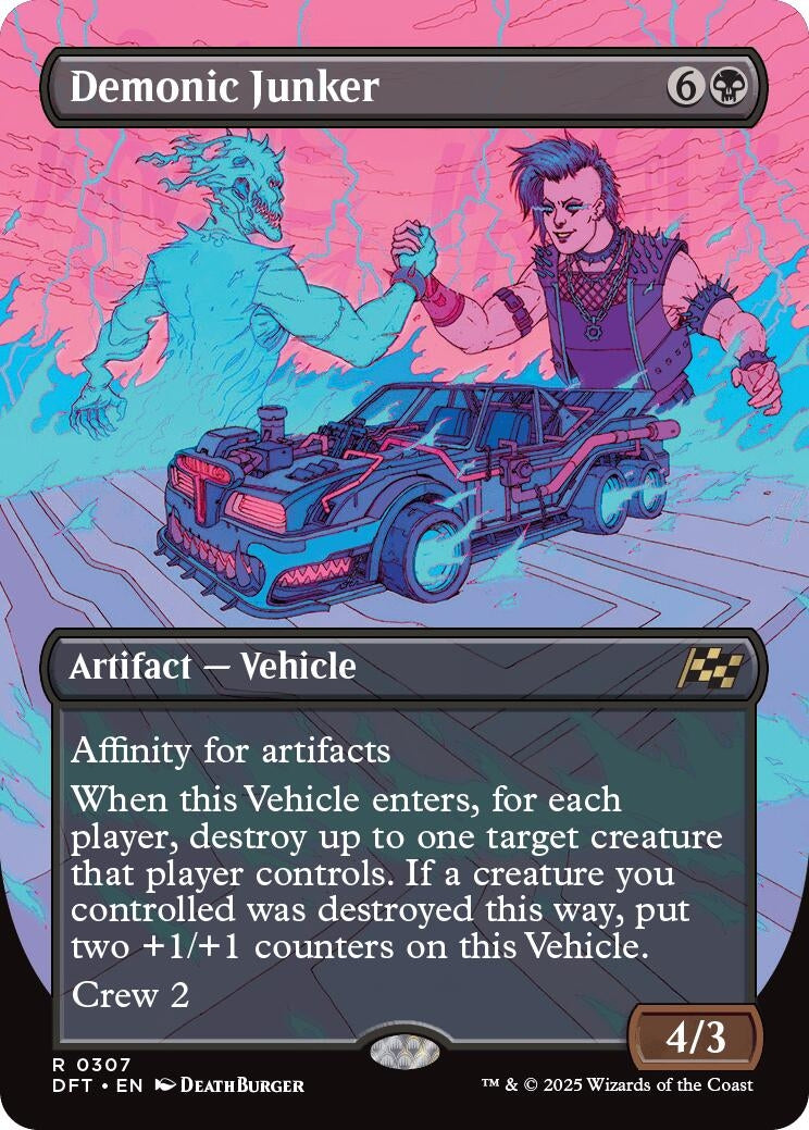 Image for Demonic Junker (Borderless) (307) [Aetherdrift] - Magic: The Gathering
