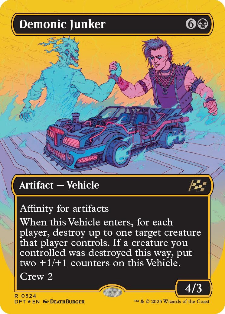 Image for Demonic Junker (Borderless) (First-Place Foil) (524) [Aetherdrift] - Magic: The Gathering