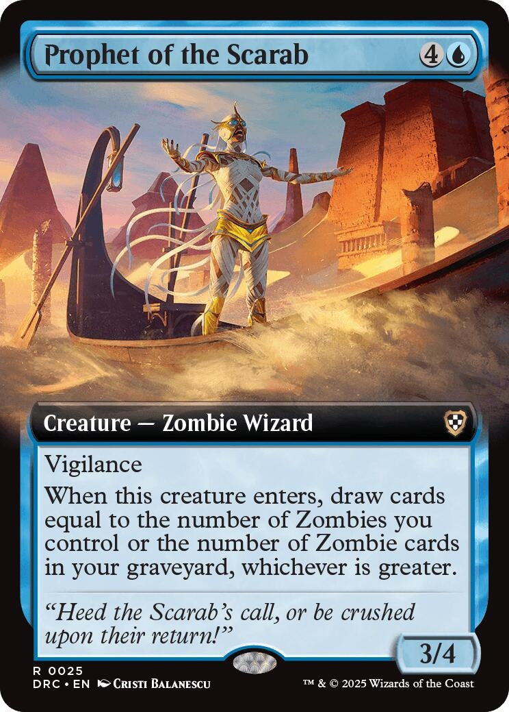 Image for Prophet of the Scarab (Extended Art) (25) [Aetherdrift] - Magic: The Gathering