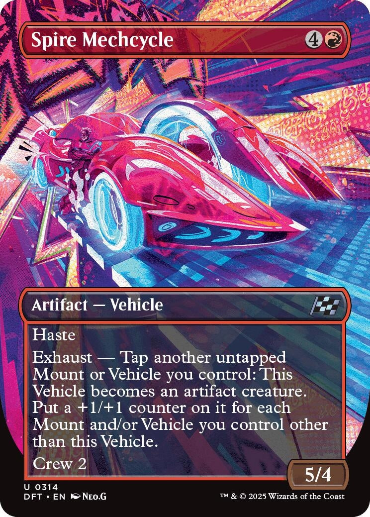 Image for Spire Mechcycle (Borderless) (314) [Aetherdrift] - Magic: The Gathering