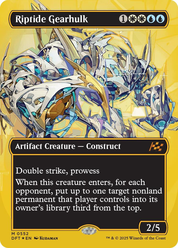 Image for Riptide Gearhulk (Borderless) (First-Place Foil) (552) [Aetherdrift] - Magic: The Gathering
