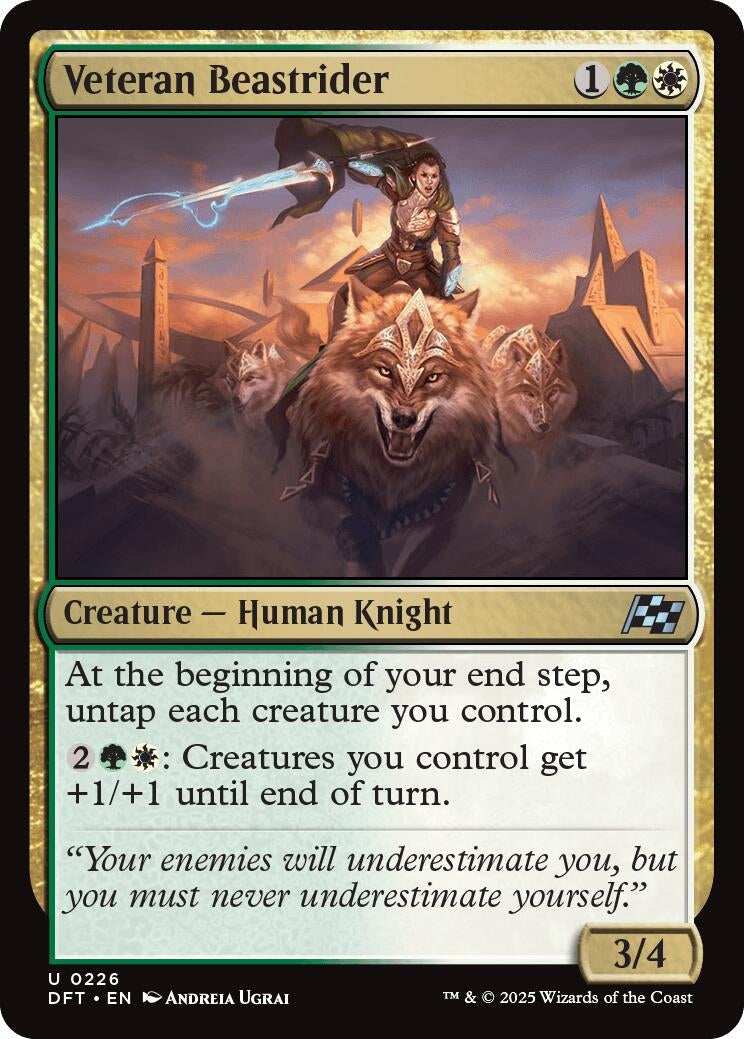 Image for Veteran Beastrider (226) [Aetherdrift] - Magic: The Gathering