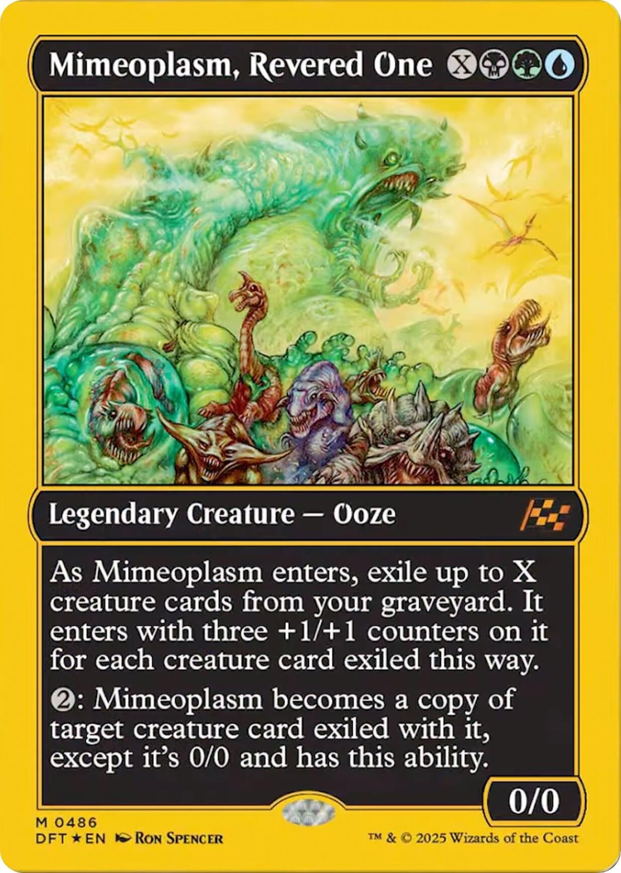 Image for Mimeoplasm, Revered One (First-Place Foil) (486) [Aetherdrift] - Magic: The Gathering
