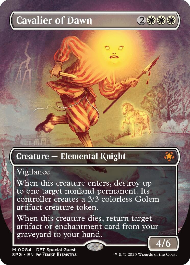 Image for Cavalier of Dawn (Borderless) (84) [Special Guests] - Magic: The Gathering