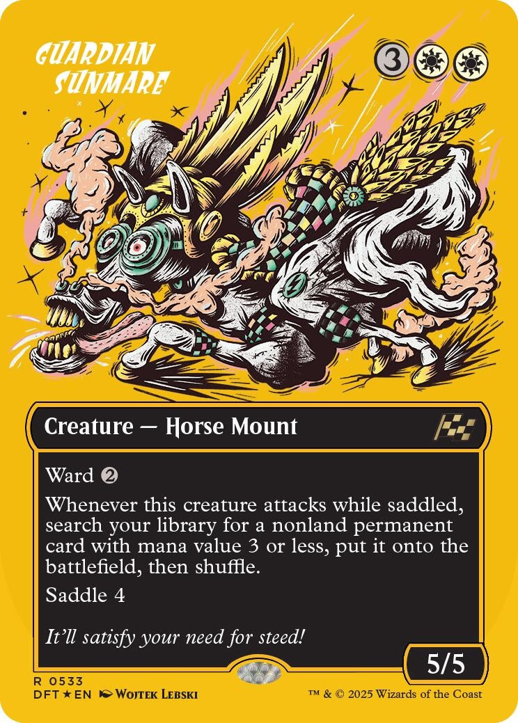 Image for Guardian Sunmare (Borderless) (First-Place Foil) (533) [Aetherdrift] - Magic: The Gathering