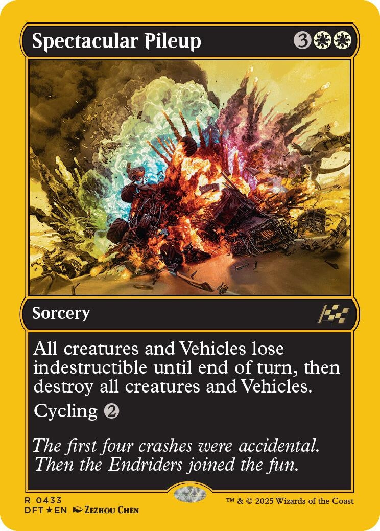 Image for Spectacular Pileup (First-Place Foil) (433) [Aetherdrift] - Magic: The Gathering