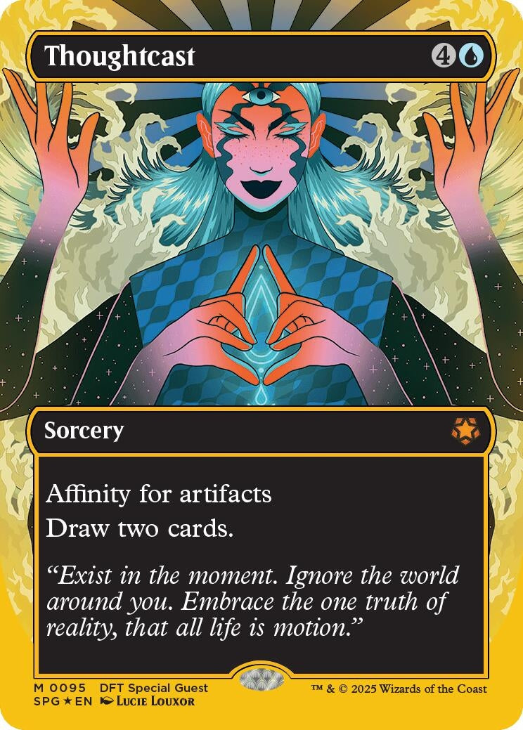Image for Thoughtcast (Borderless) (First-Place Foil) (95) [Special Guests] - Magic: The Gathering