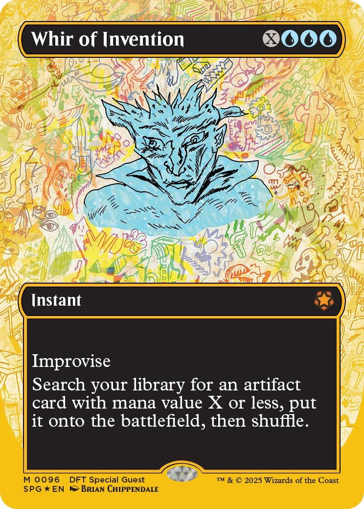 Image for Whir of Invention (Borderless) (First-Place Foil) (96) [Special Guests] - Magic: The Gathering
