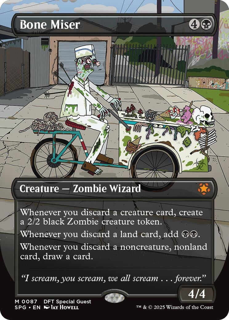 Image for Bone Miser (Borderless) (87) [Special Guests] - Magic: The Gathering
