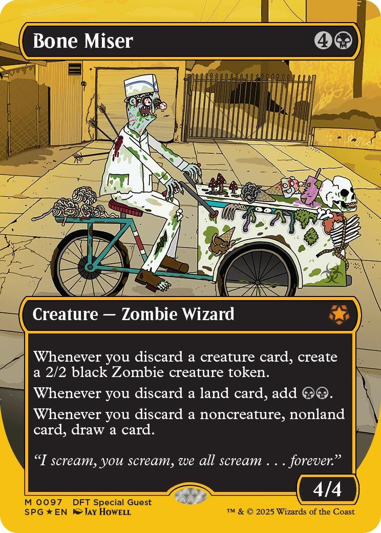 Image for Bone Miser (Borderless) (First-Place Foil) (97) [Special Guests] - Magic: The Gathering