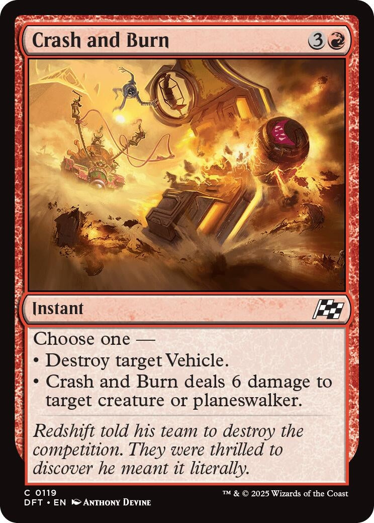 Image for Crash and Burn (119) [Aetherdrift] - Magic: The Gathering