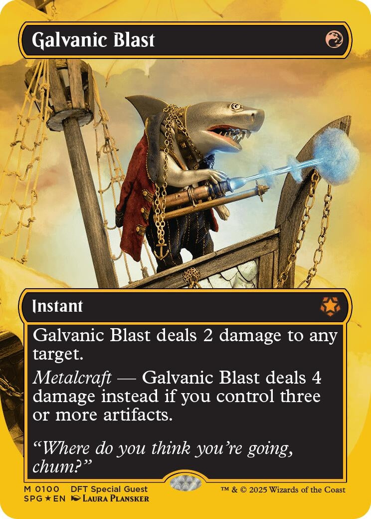 Image for Galvanic Blast (Borderless) (First-Place Foil) (100) [Special Guests] - Magic: The Gathering