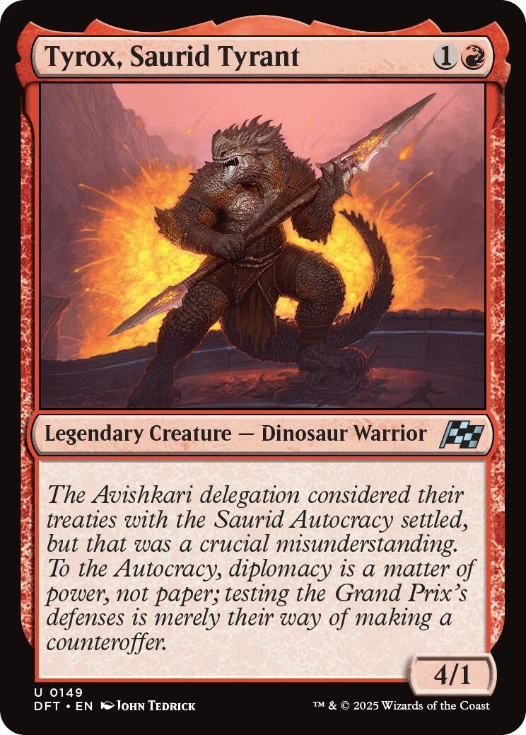 Image for Tyrox, Saurid Tyrant (149) [Aetherdrift] - Magic: The Gathering
