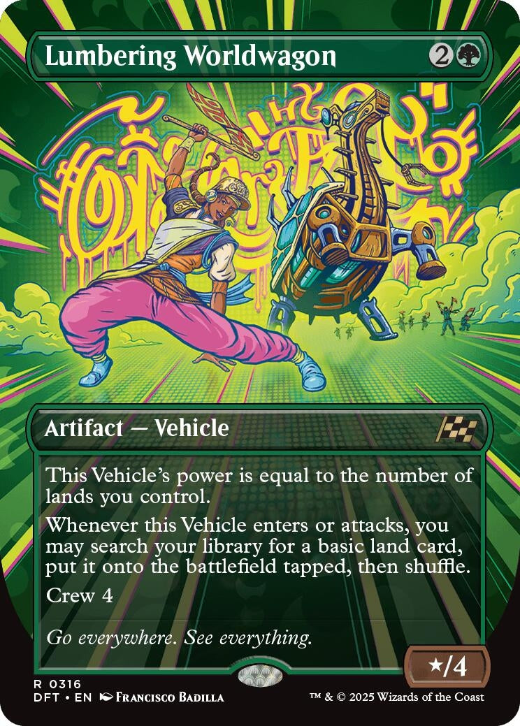Image for Lumbering Worldwagon (Borderless) (316) [Aetherdrift] - Magic: The Gathering