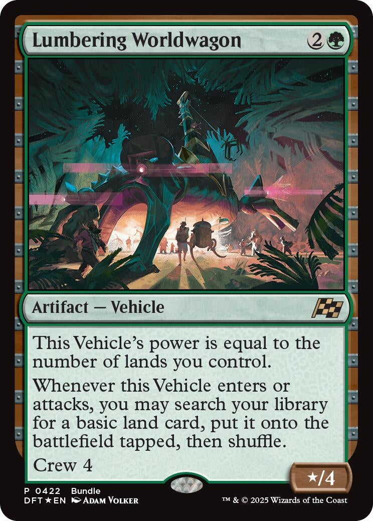 Image for Lumbering Worldwagon (DFT Bundle) (422) [Unique and Miscellaneous Promos] - Magic: The Gathering