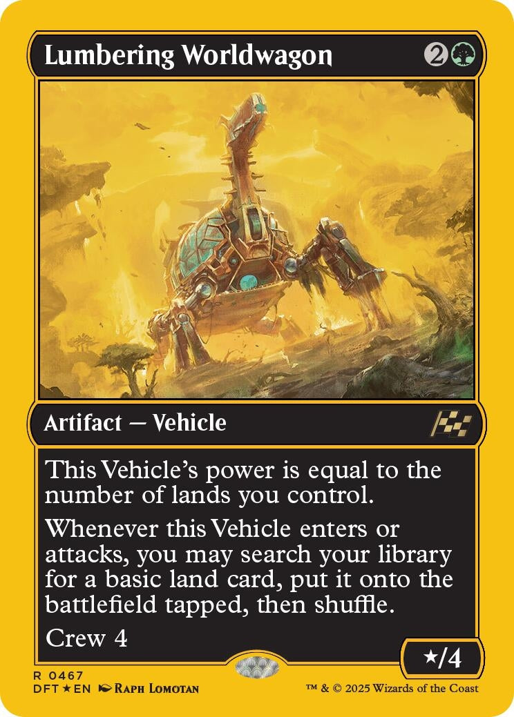 Image for Lumbering Worldwagon (First-Place Foil) (467) [Aetherdrift] - Magic: The Gathering