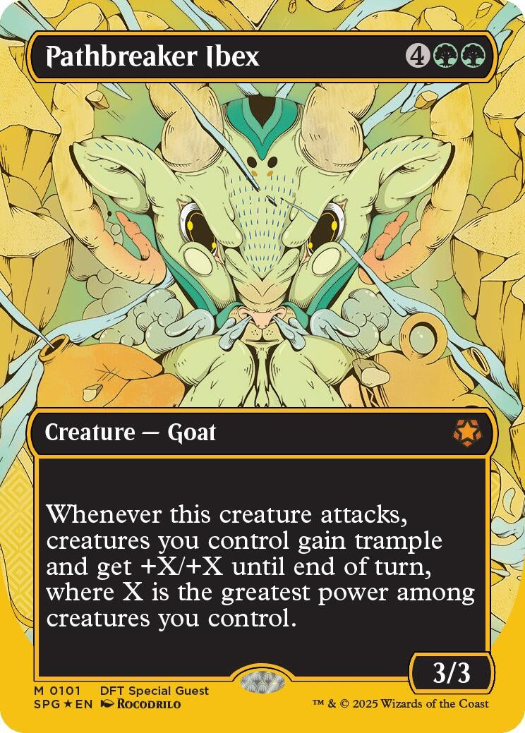 Image for Pathbreaker Ibex (Borderless) (First-Place Foil) (101) [Special Guests] - Magic: The Gathering