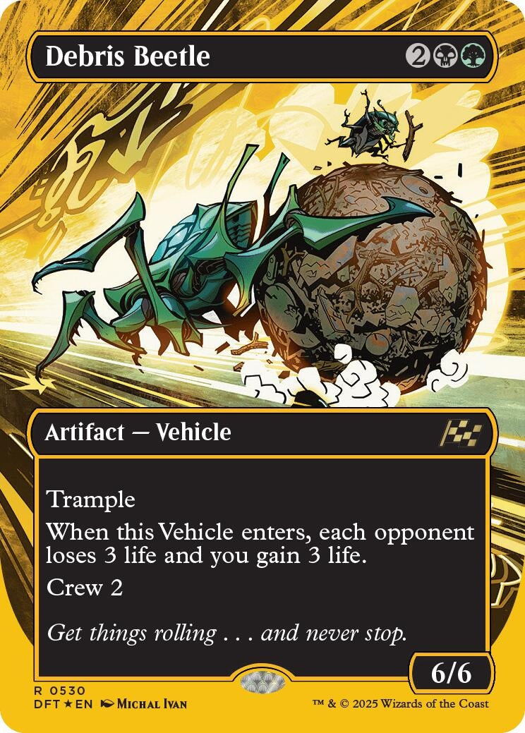 Image for Debris Beetle (Borderless) (First-Place Foil) (530) [Aetherdrift] - Magic: The Gathering