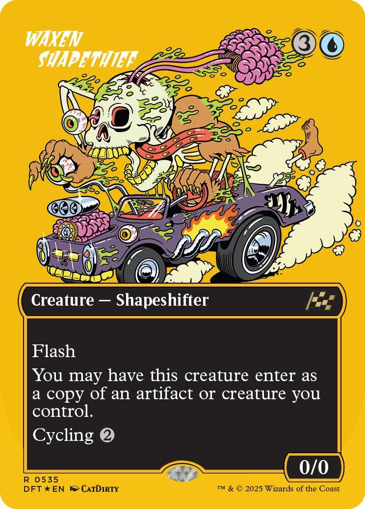 Image for Waxen Shapethief (Borderless) (First-Place Foil) (535) [Aetherdrift] - Magic: The Gathering