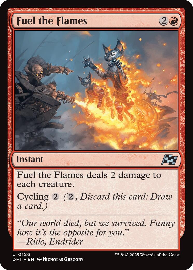 Image for Fuel the Flames (126) [Aetherdrift] - Magic: The Gathering