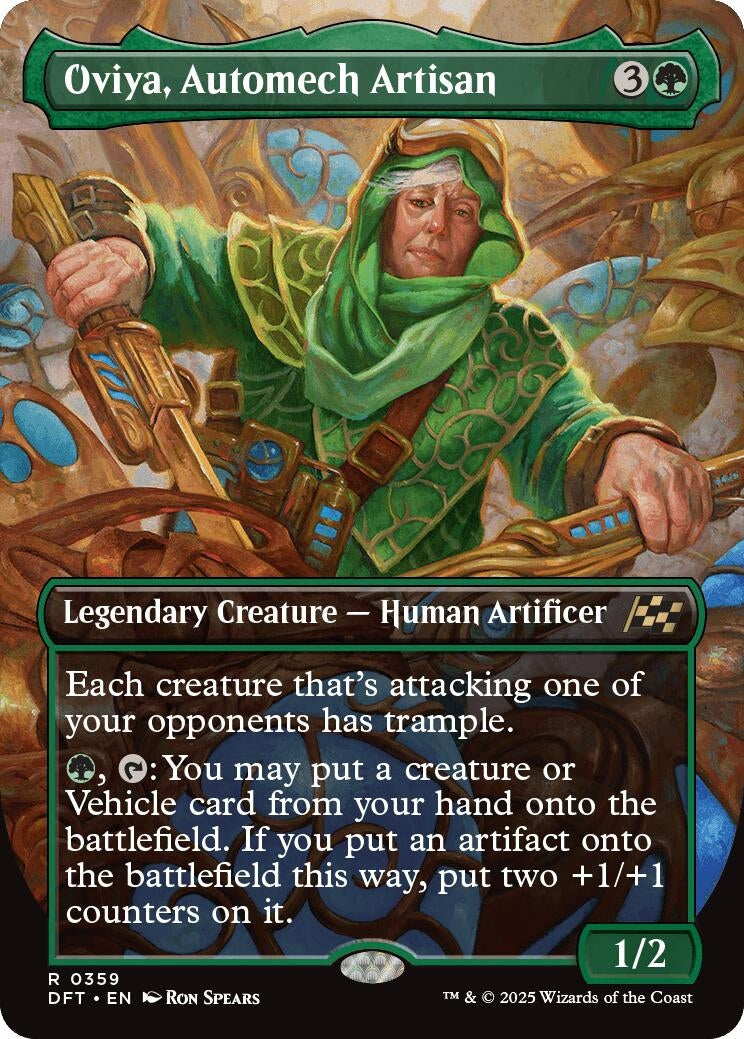 Image for Oviya, Automech Artisan (Borderless) (359) [Aetherdrift] - Magic: The Gathering