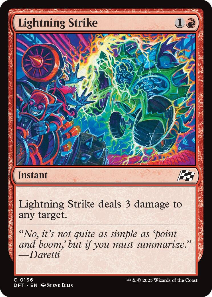 Image for Lightning Strike (136) [Aetherdrift] - Magic: The Gathering