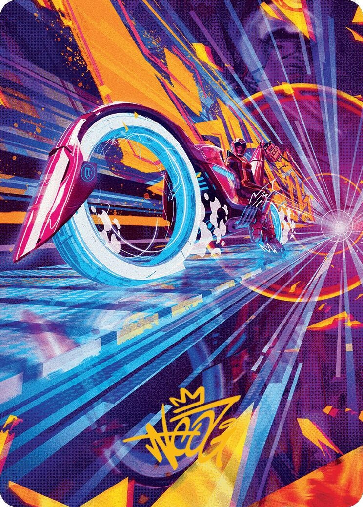 Image for Spotcycle Scouter Art Card (Gold-Stamped Signature) (37) [Aetherdrift] - Magic: The Gathering