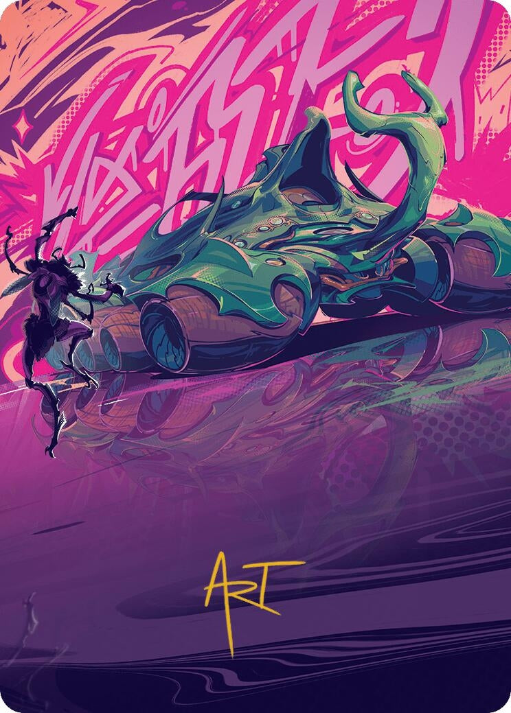 Image for Earthrumbler Art Card (Gold-Stamped Signature) (42) [Aetherdrift] - Magic: The Gathering