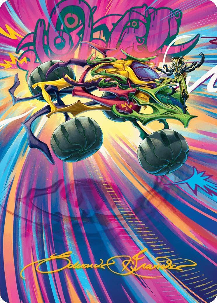 Image for Thunderous Velocipede Art Card (Gold-Stamped Signature) (43) [Aetherdrift] - Magic: The Gathering