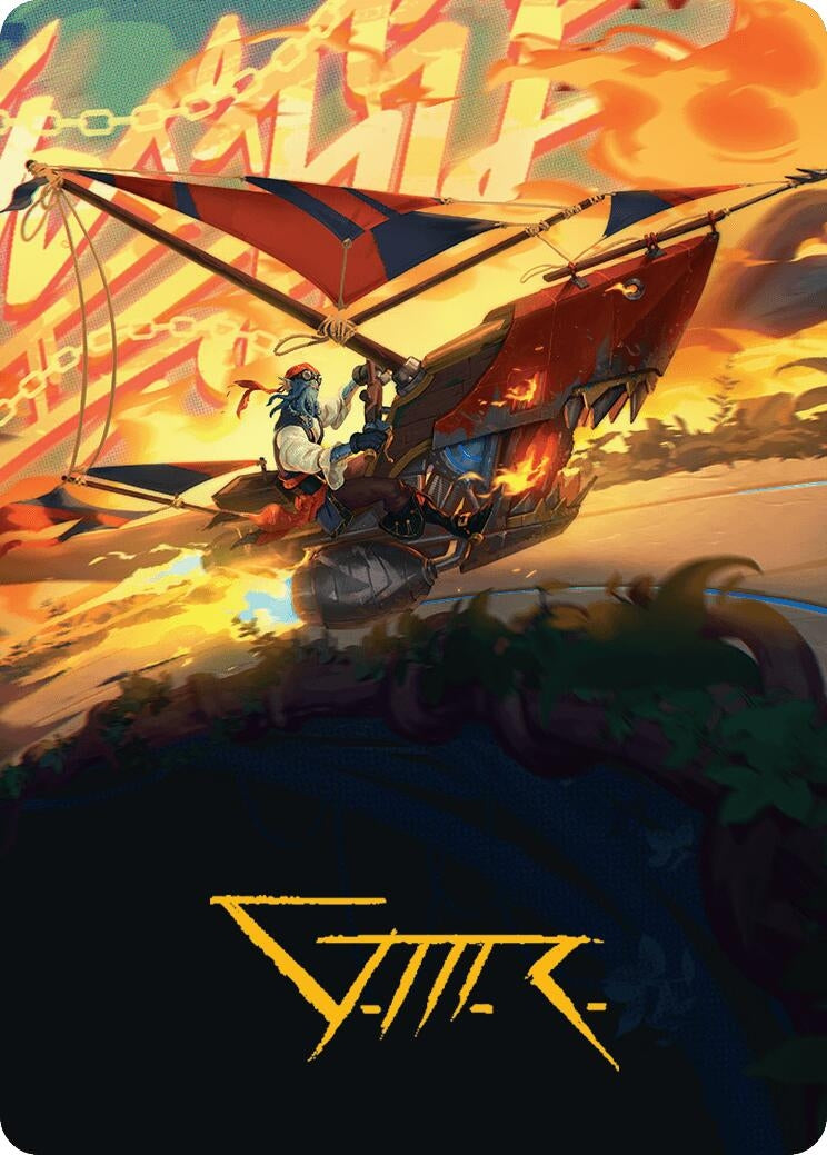 Image for Boosted Sloop Art Card (Gold-Stamped Signature) (47) [Aetherdrift] - Magic: The Gathering