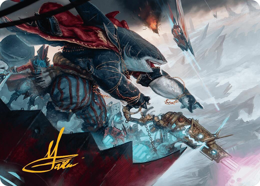 Image for Captain Howler, Sea Scourge Art Card (16/54) (Gold-Stamped Signature) (16) [Aetherdrift] - Magic: The Gathering