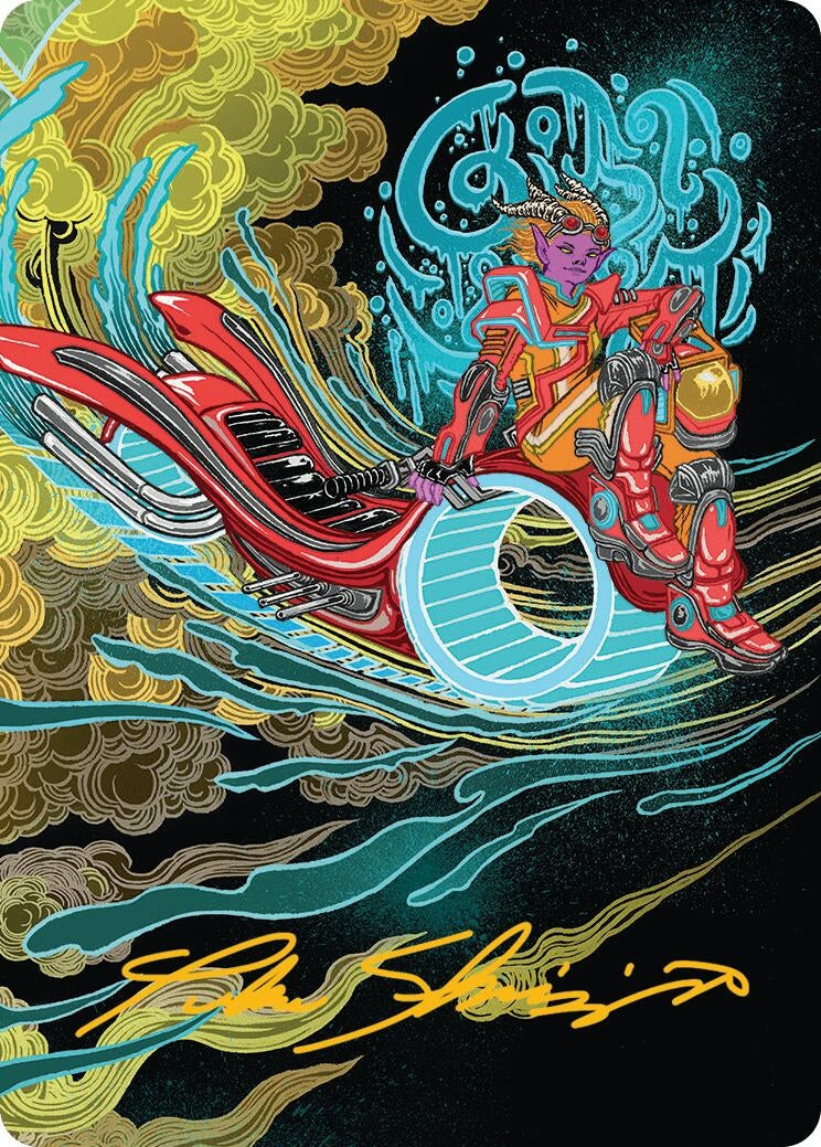 Image for Cloudspire Skycycle Art Card (Gold-Stamped Signature) (44) [Aetherdrift] - Magic: The Gathering