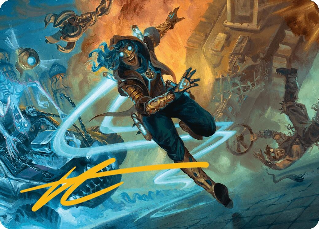 Image for Sita Varma, Masked Racer Art Card (Gold-Stamped Signature) (26) [Aetherdrift] - Magic: The Gathering
