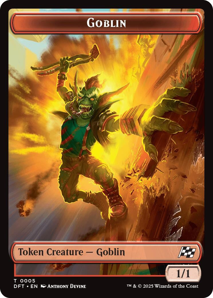Image for Goblin // Thopter (0010) Double-Sided Token (5 // 10) [Aetherdrift] - Magic: The Gathering