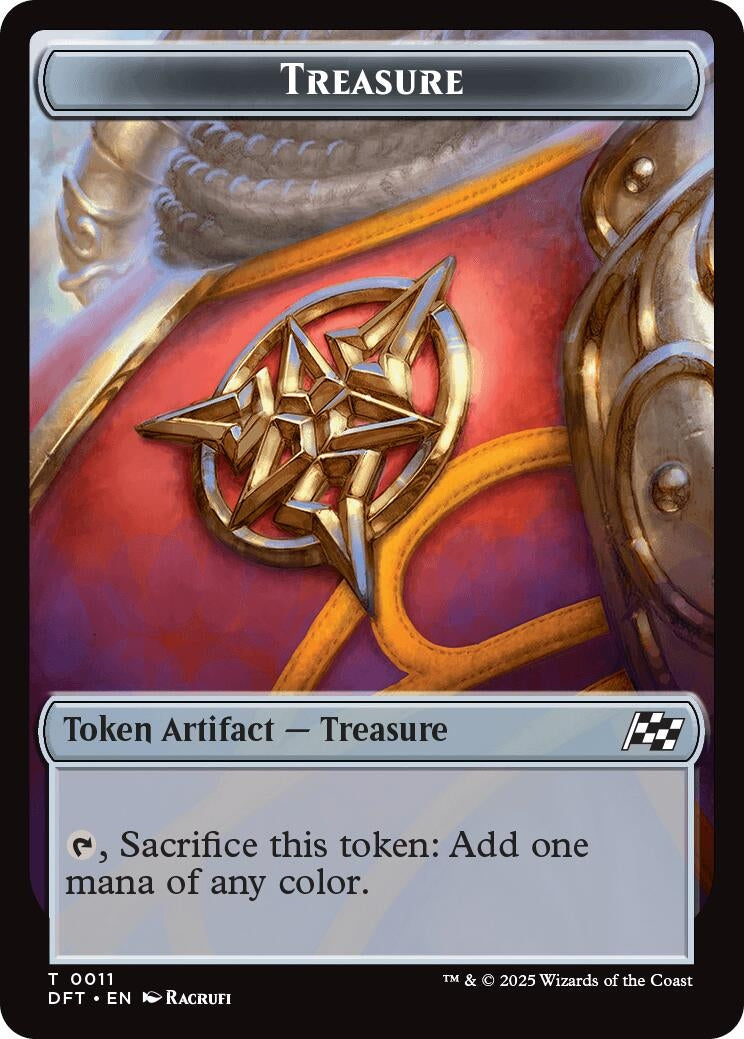 Image for Treasure // Pilot Double-Sided Token (11 // 1) [Aetherdrift] - Magic: The Gathering