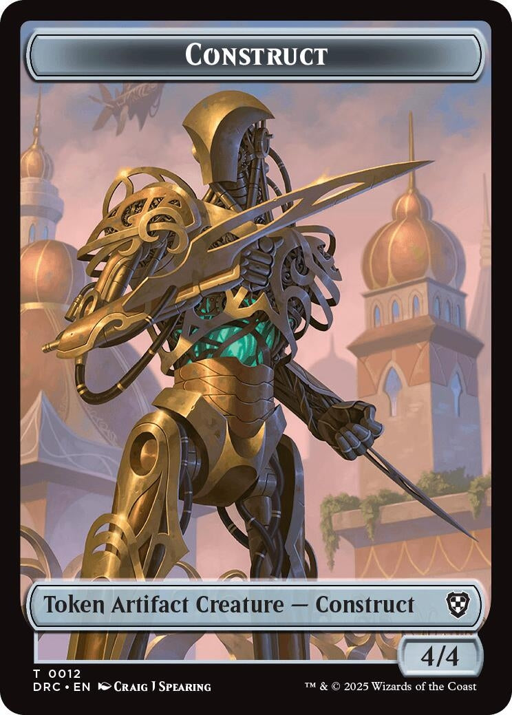 Image for Construct // Golem (0013) Double-Sided Token (12 // 13) [Aetherdrift] - Magic: The Gathering