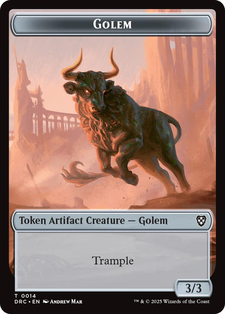 Image for Golem (0014) // Golem (0015) Double-Sided Token (14 // 15) [Aetherdrift] - Magic: The Gathering