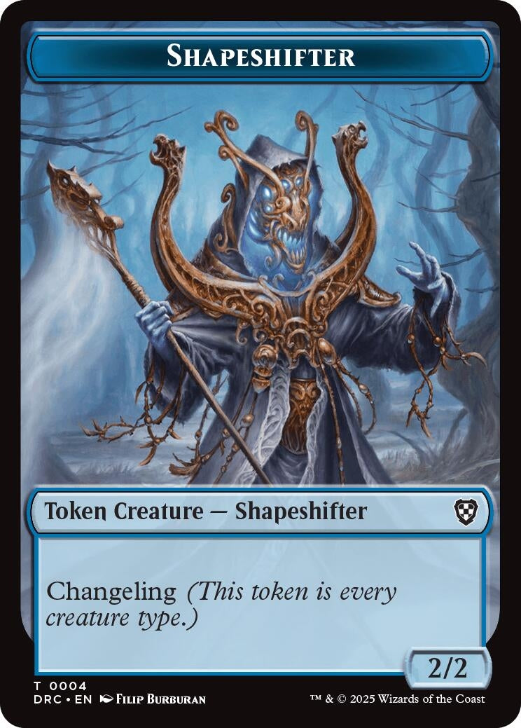 Image for Shapeshifter // Zombie (0003) Double-Sided Token (4 // 3) [Aetherdrift] - Magic: The Gathering
