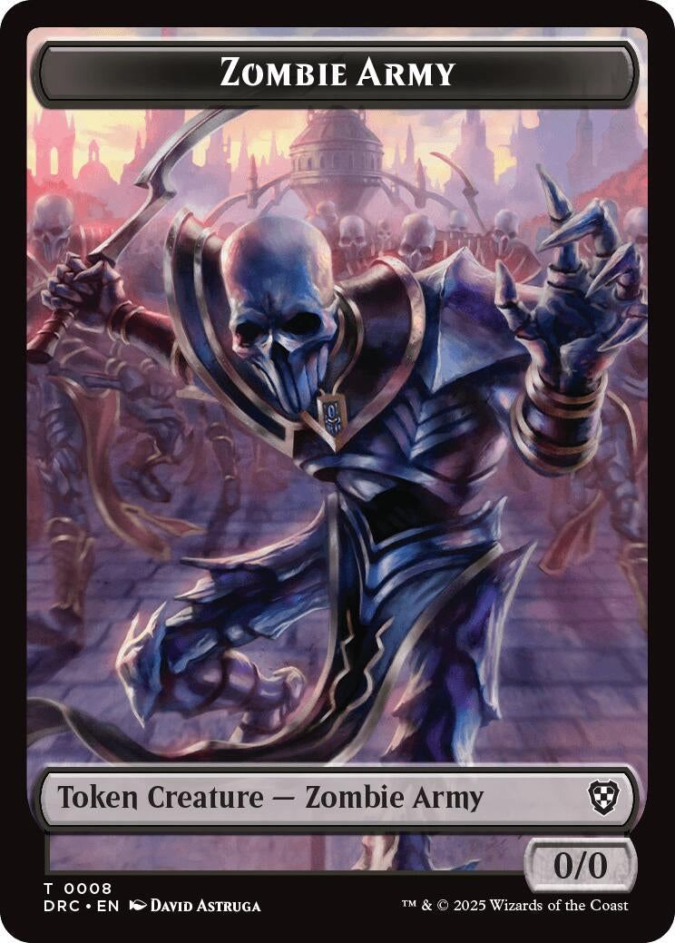 Image for Zombie Army // Zombie Warrior Double-Sided Token (8 // 9) [Aetherdrift] - Magic: The Gathering