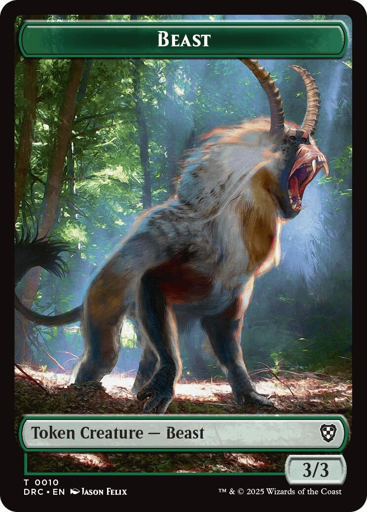 Image for Beast (0010) // Servo Double-Sided Token (10 // 8) [Aetherdrift] - Magic: The Gathering